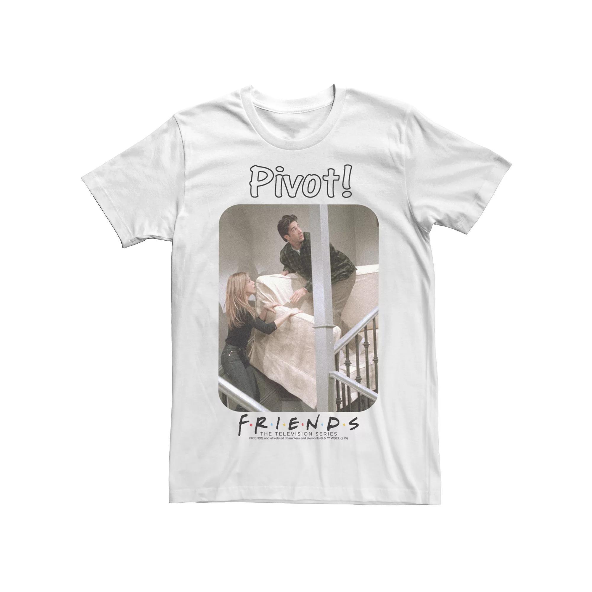 Men's Friends Ross's Couch Pivot Portrait Tee, Size: Medium, White Product Image