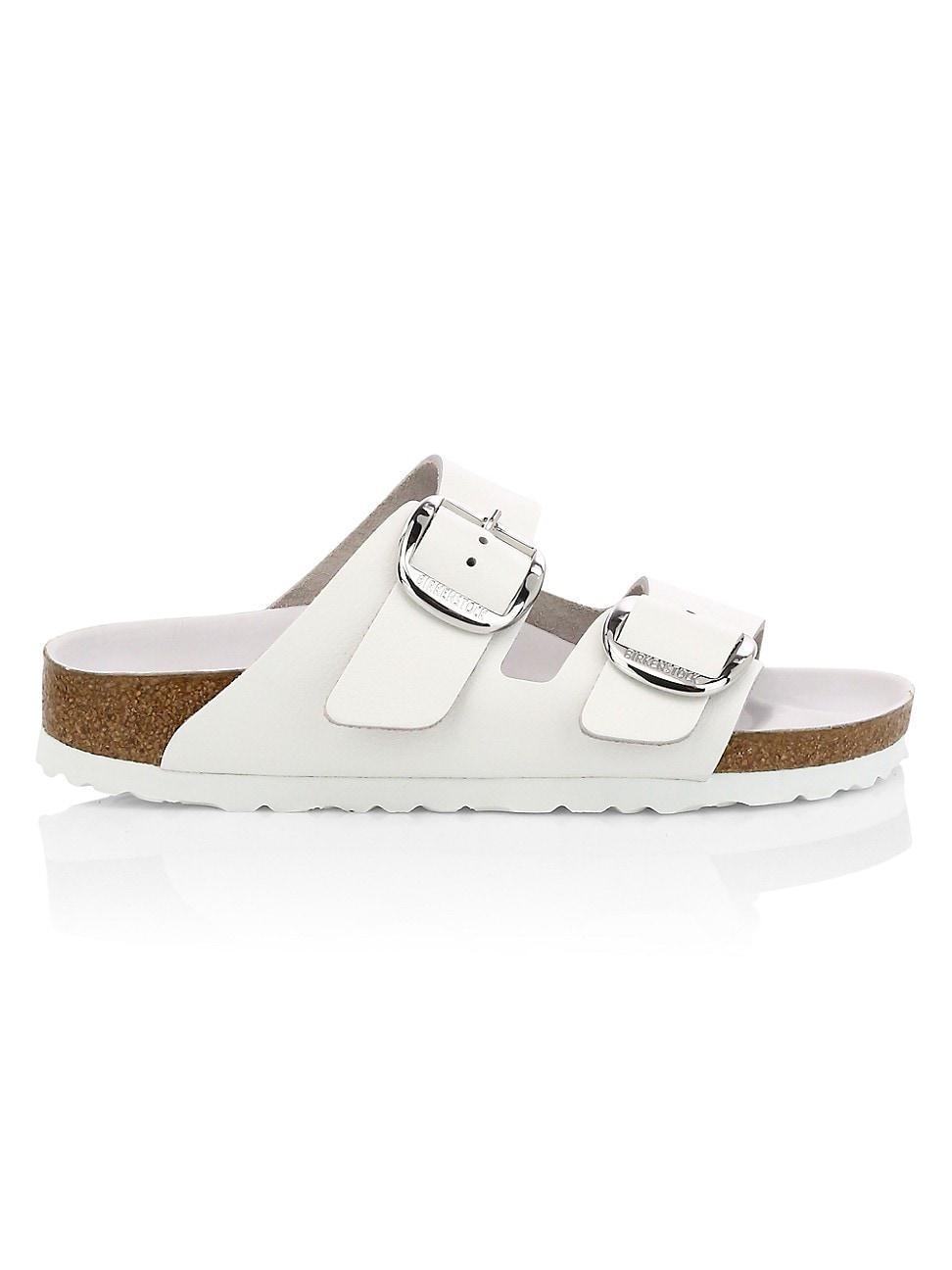 Birkenstock Womens Arizona Oiled Leather Big Buckle Detail Slide Sandals Product Image