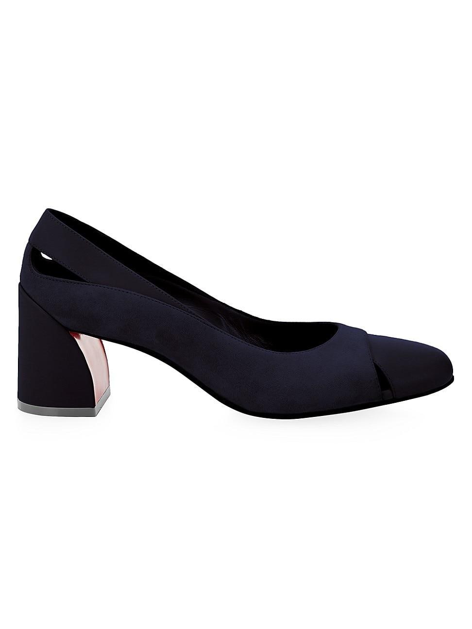 Womens Soft Square 50MM Suede Pumps Product Image