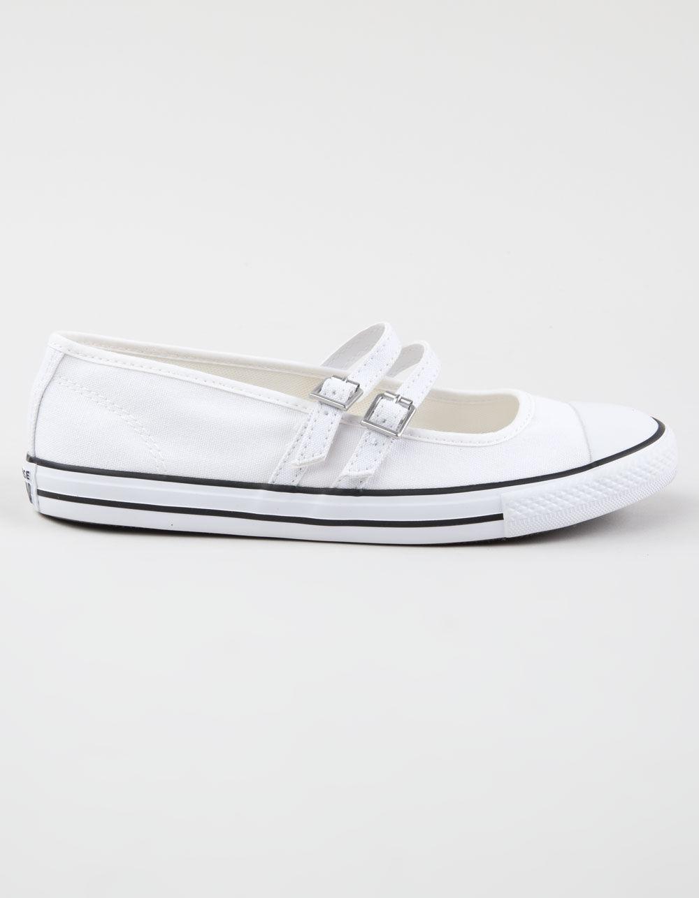 CONVERSE Chuck Taylor All Star Dainty Mary Jane Womens Shoes - WHITE Product Image