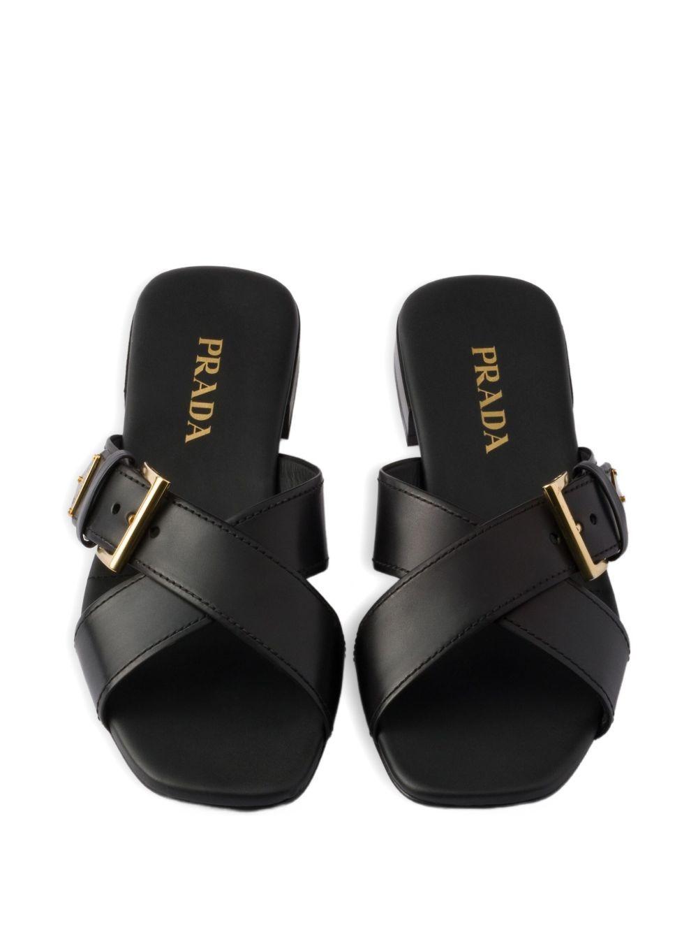 criss-cross buckle sandals Product Image