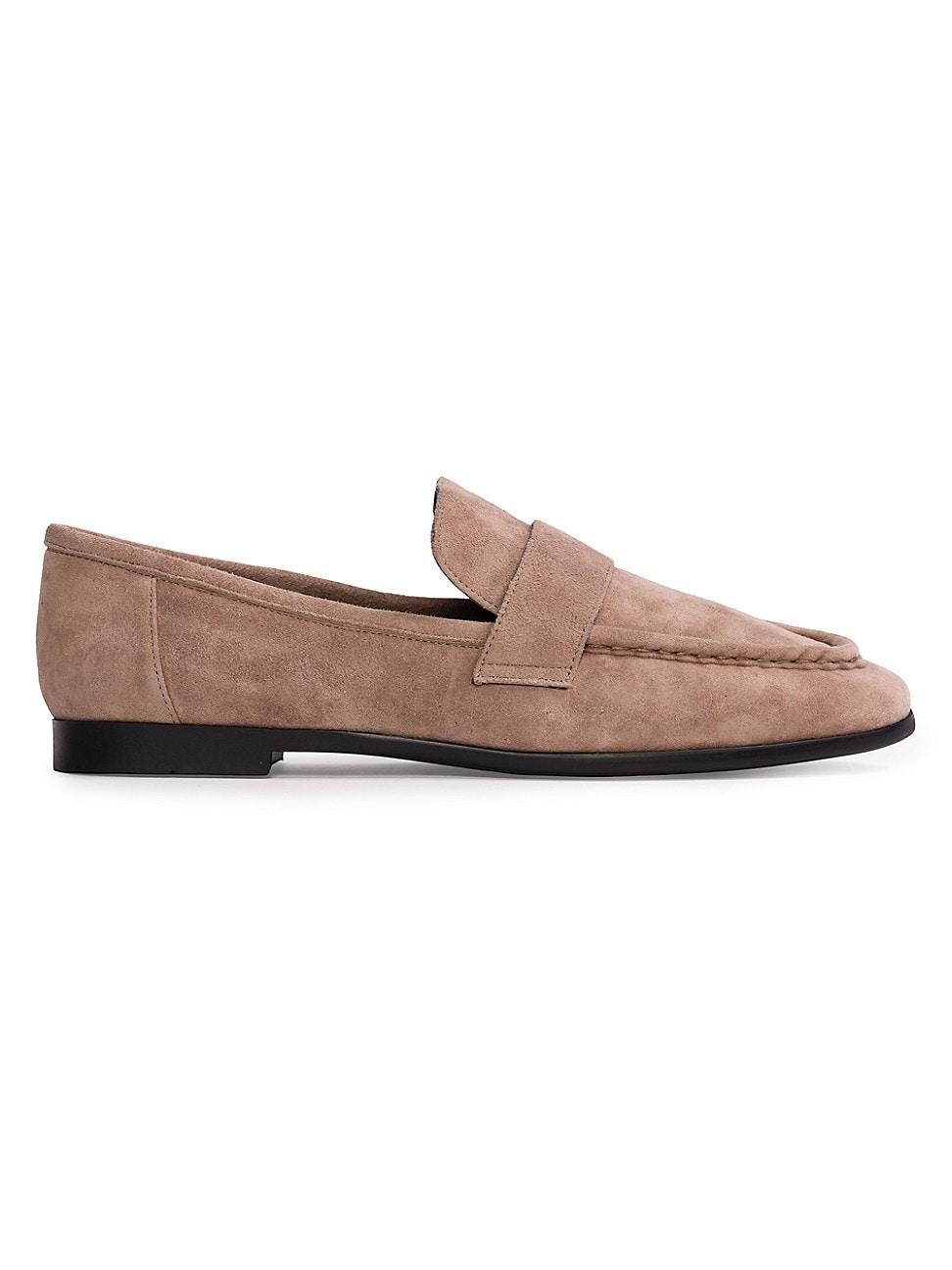 Black Suede Studio Womens Classic Loafer Flats Product Image