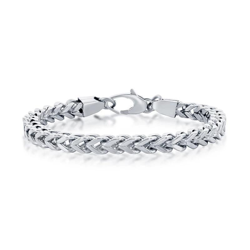 Metallo Steel 7mm Franco Chain Bracelet, Men's, Size: 9", Stainless Product Image