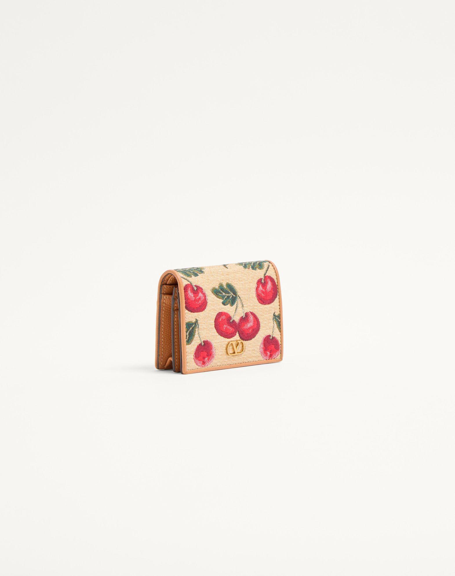 Vlogo Signature Cherryfic Jacquard Raffia Wallet Product Image