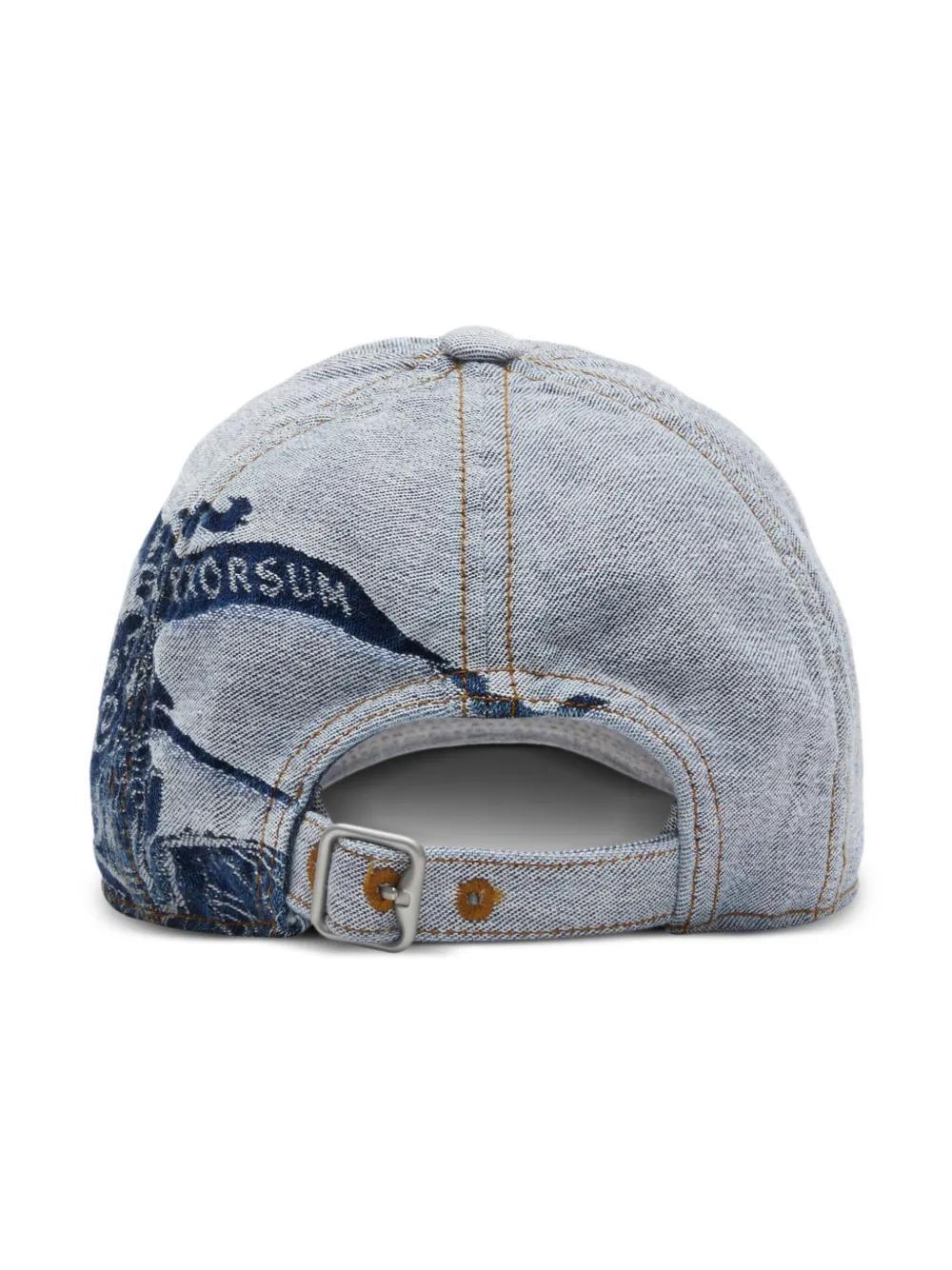 logo-print denim baseball cap Product Image