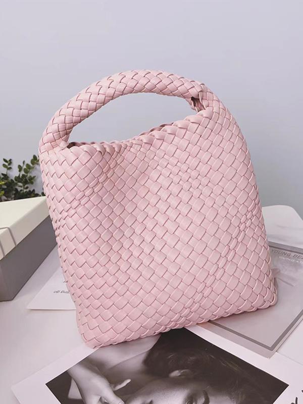 Solid Color Woven Bags Handbags Product Image