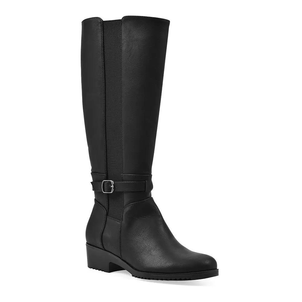 Cliffs by White Mountain Durra Women's Riding Boots, Size: 8.5 Wide, Black Burn Smo Product Image