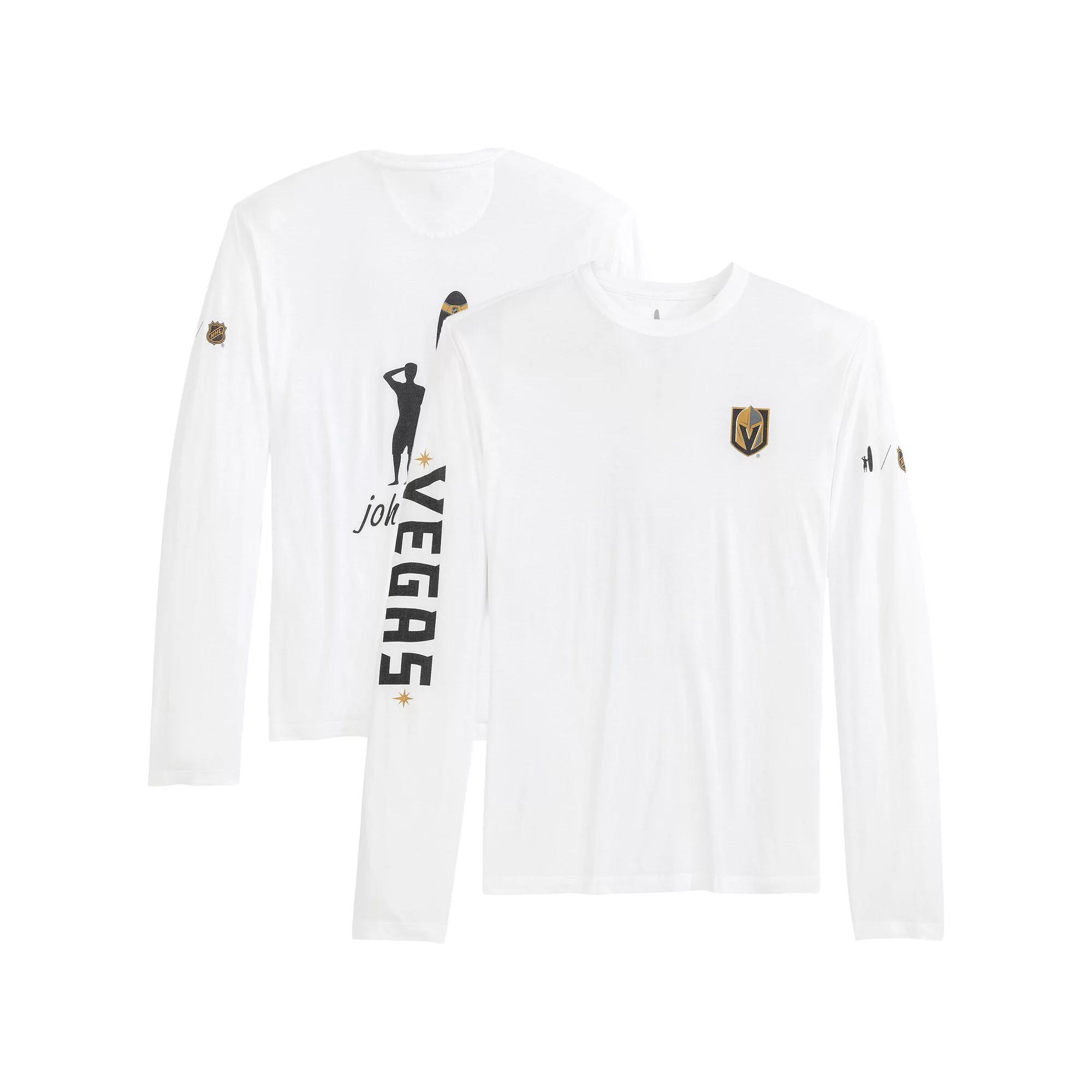 Men's johnnie-O White Vegas Golden Knights Adam Long Sleeve T-Shirt, Size: XL, Lvk White Product Image