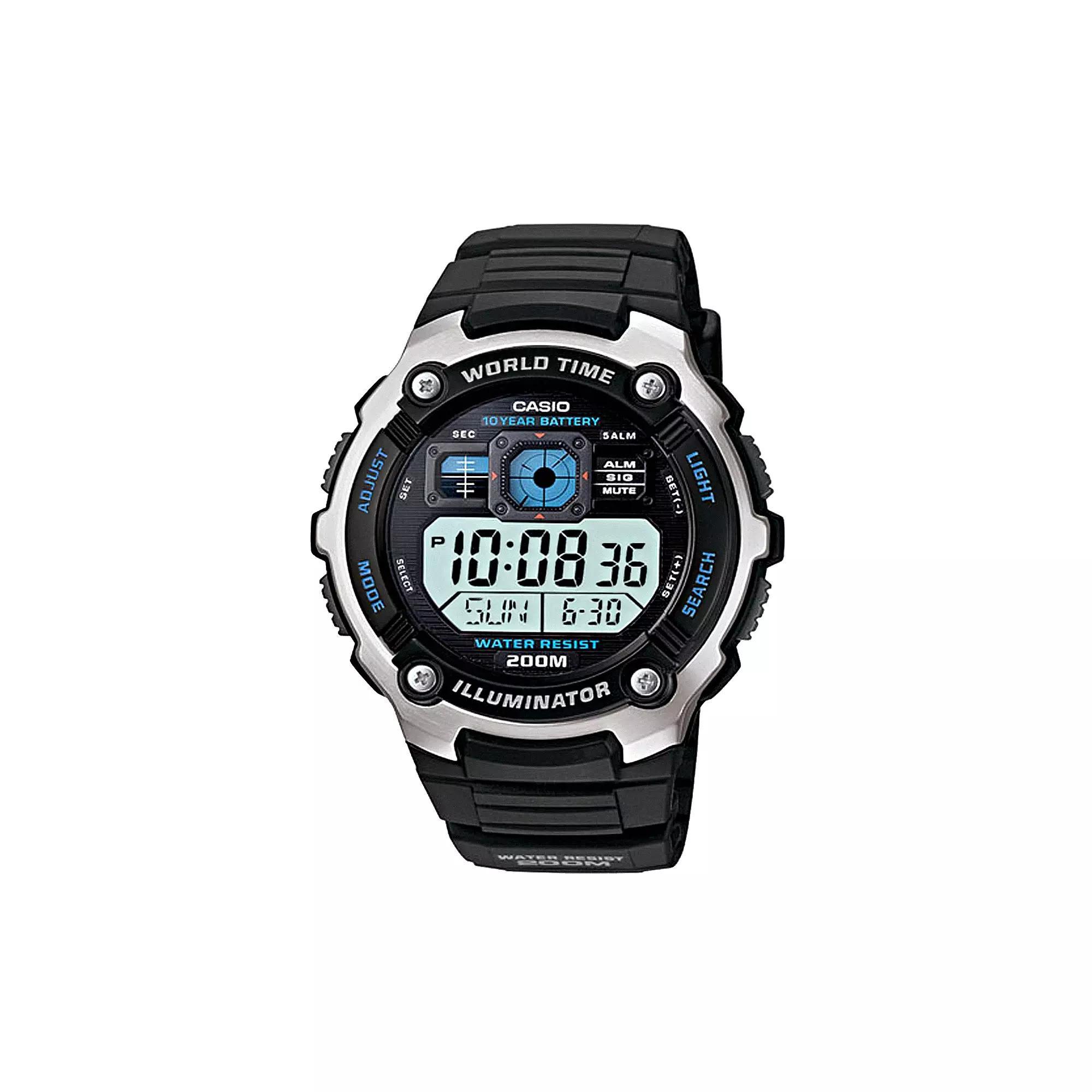 Casio Men's Illuminator Digital Chronograph Watch - AE2000W-1AV, Multicolor Product Image