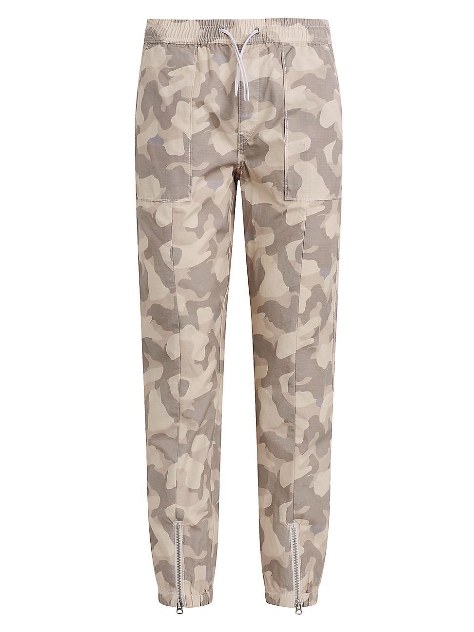 Womens Zip-Front Camo Cargo Joggers Product Image
