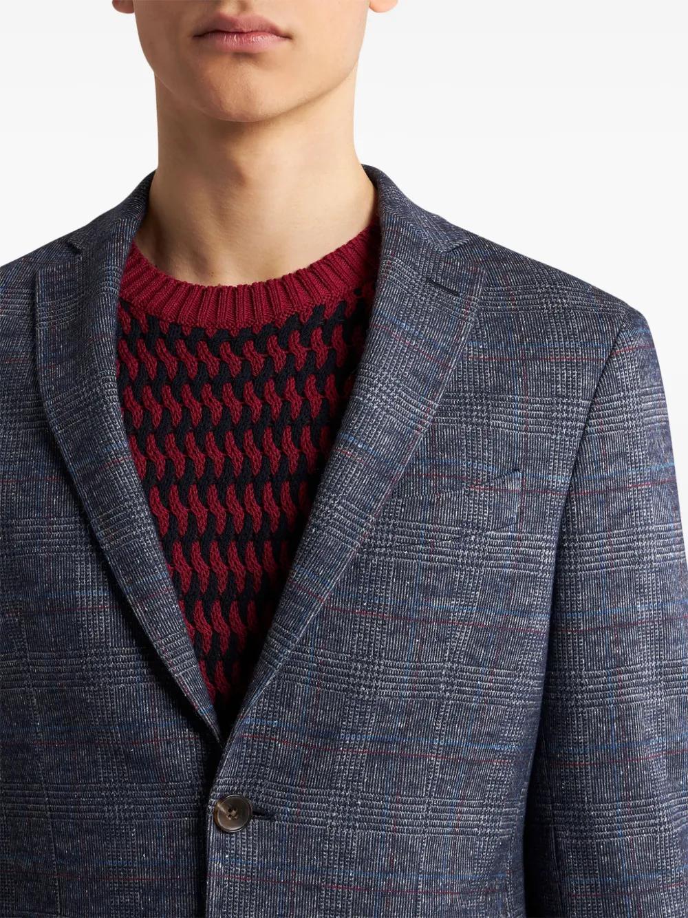 single-breasted checked blazer Product Image