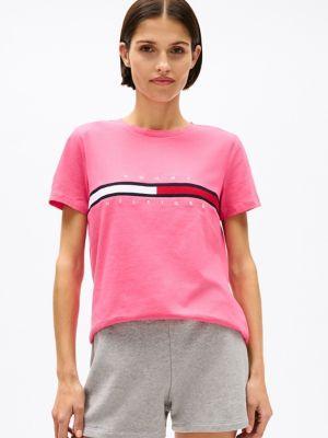 Embroidered Flag Stripe Logo T-Shirt Product Image