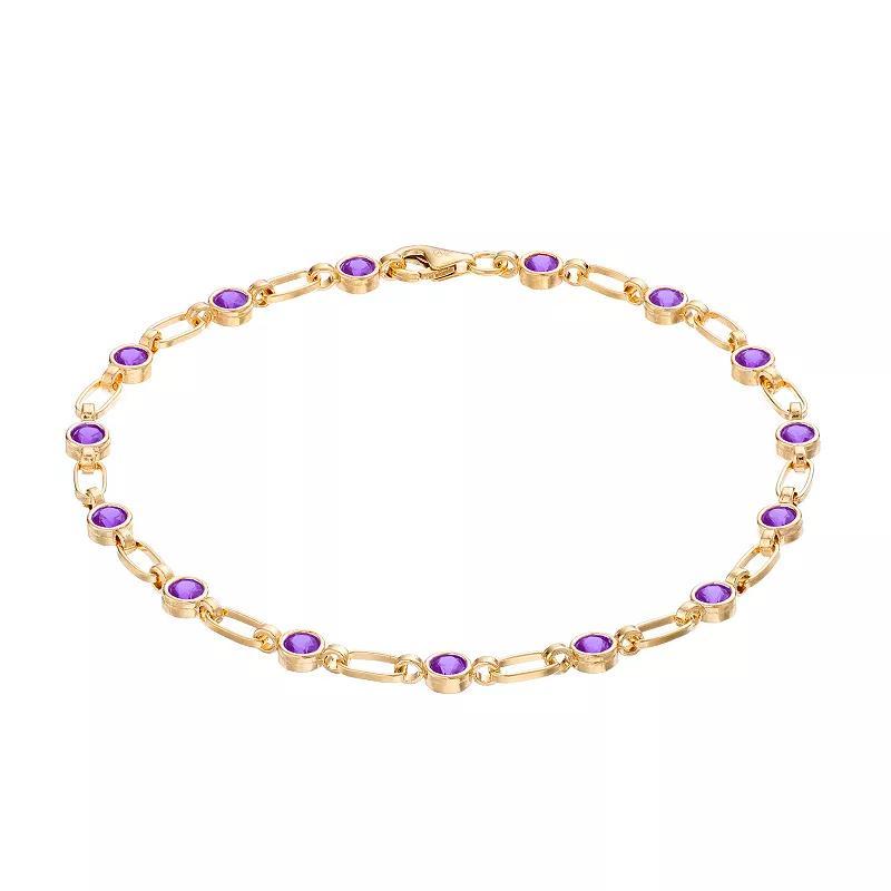 Womens Kristen Kesho Kristen Kesho, Sterling Silver Lab-Created Ruby Tennis Bracelet, Womens Product Image