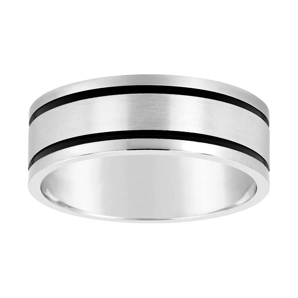 Stainless Steel 8 mm Men's Wedding Band, Size: 8.50 Product Image