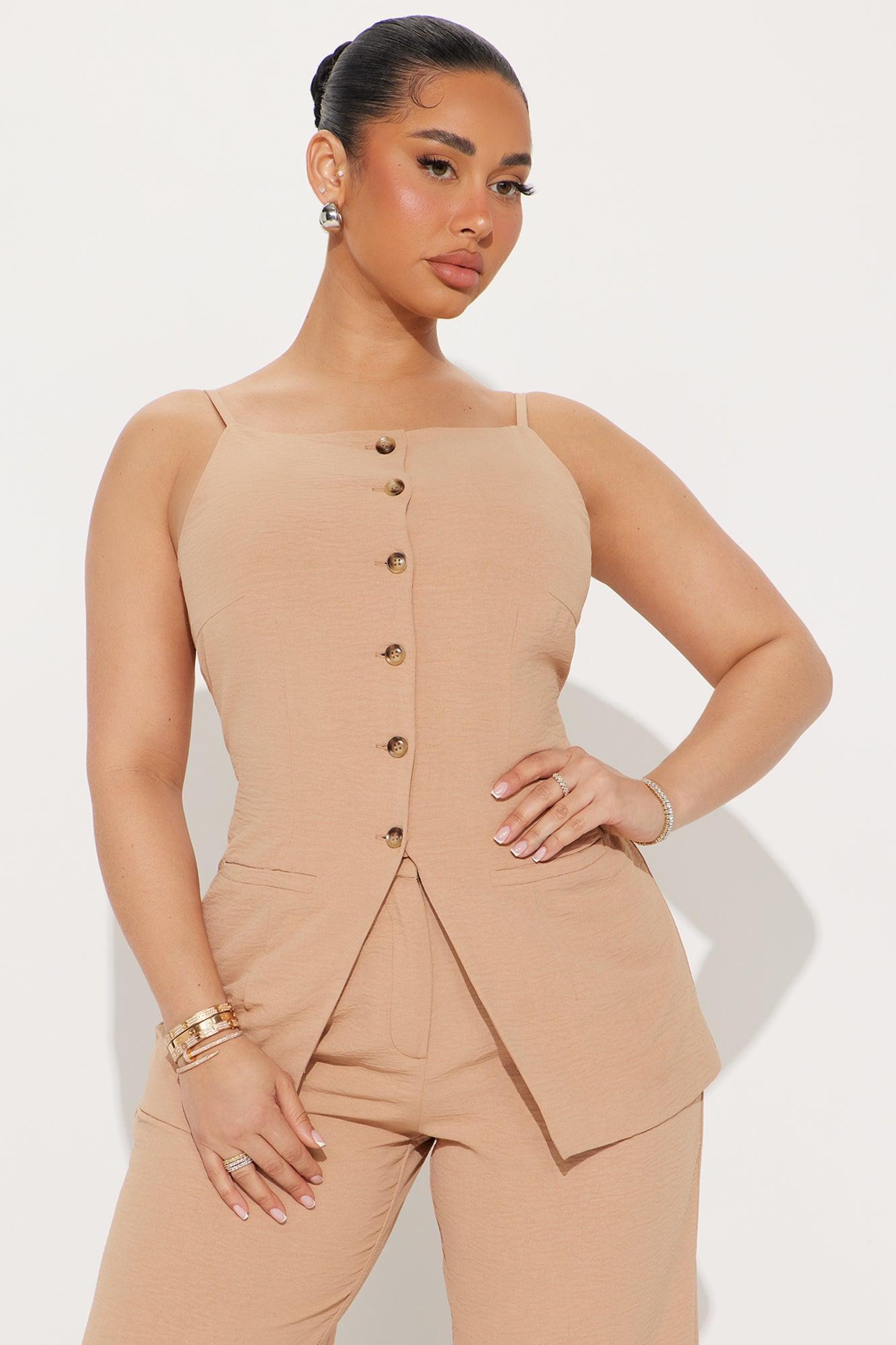 Always Classy Pant Set - Taupe Product Image