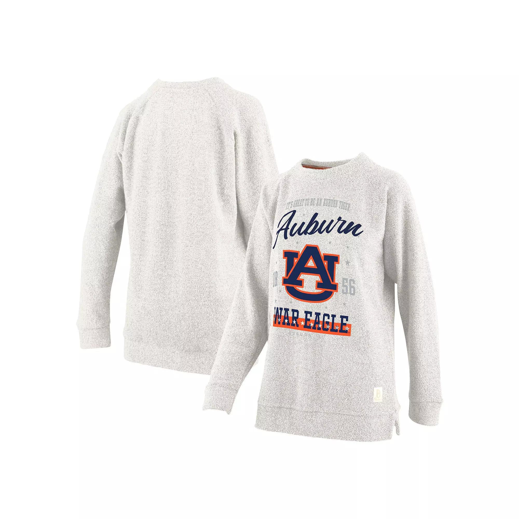 Women's Pressbox Oatmeal Auburn Tigers Plus Size Comfy Cairo Terry Pullover Sweatshirt, Size: 2XL, Team Product Image