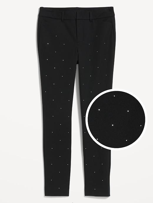 High-Waisted Pixie Skinny Embellished Ankle Pants Product Image