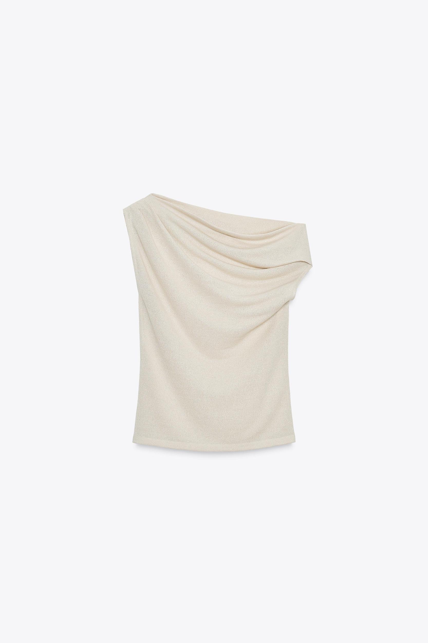 ASYMMETRIC CUT-OUT KNIT TOP Product Image