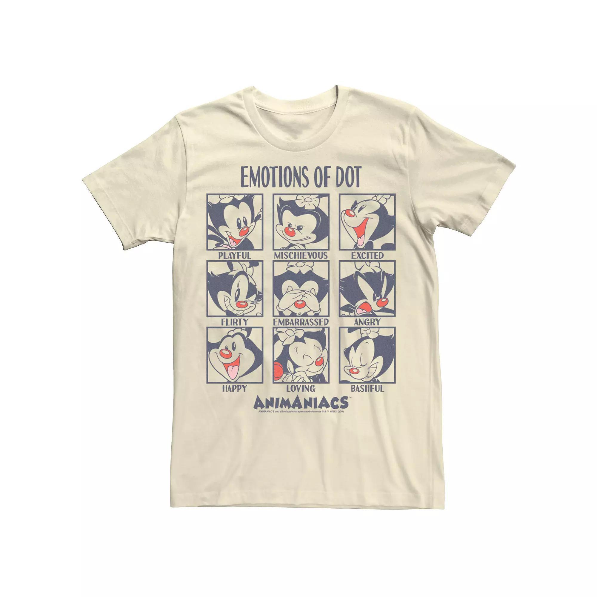 Men's Animaniacs Emotions Of Dot Box Up Tee, Size: Medium, Natural Product Image