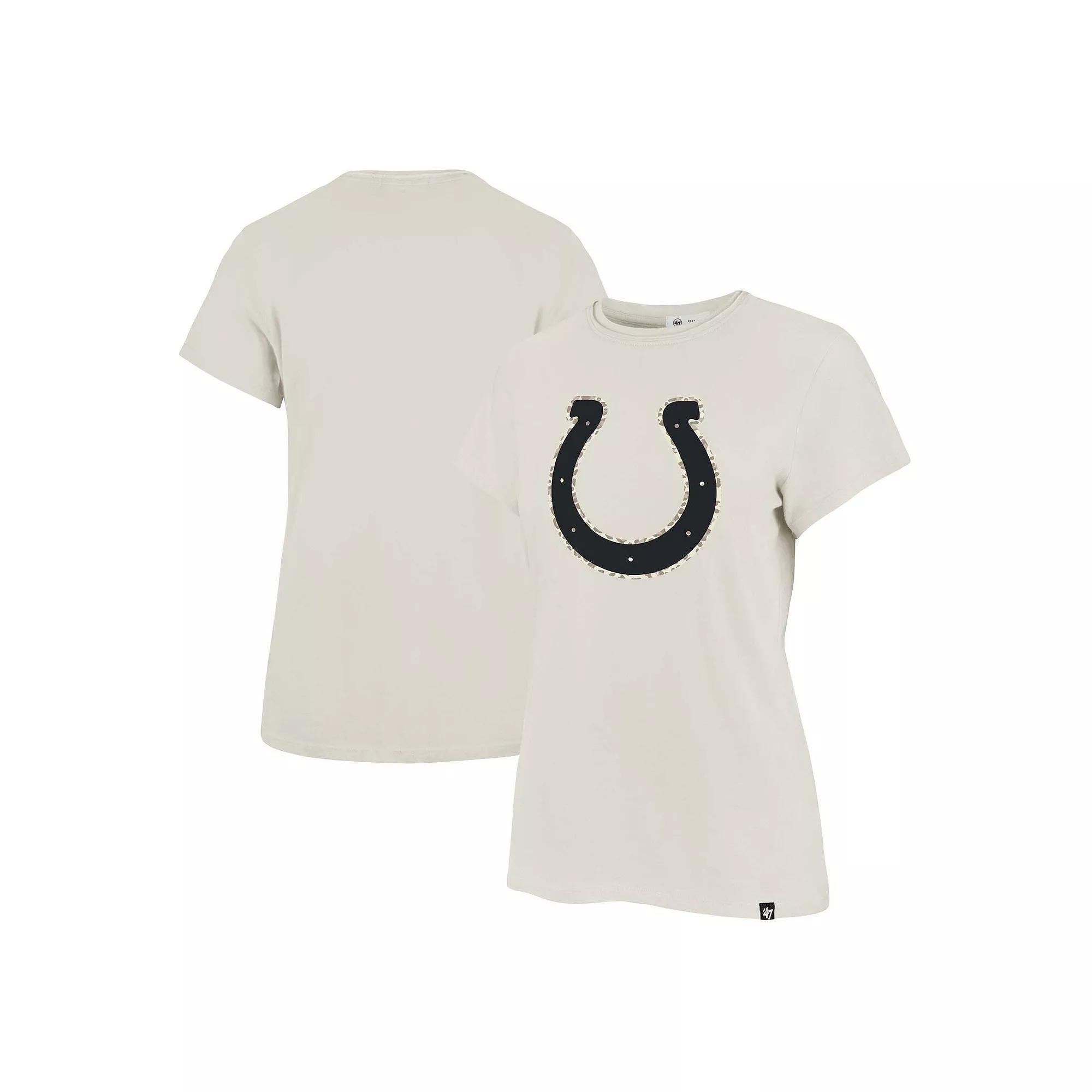Women's '47 Cream Indianapolis Colts Panthera Frankie T-Shirt, Size: XL, Beige Product Image