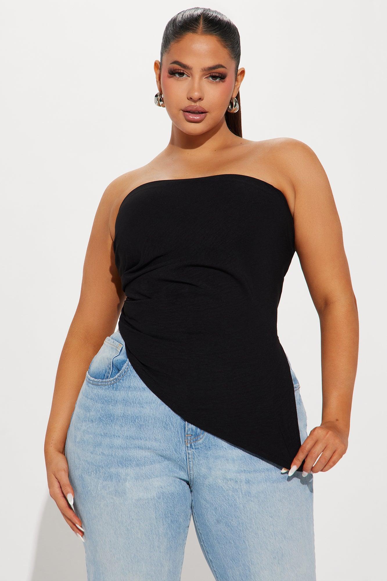 Valerie Asymmetrical Top - Black Product Image