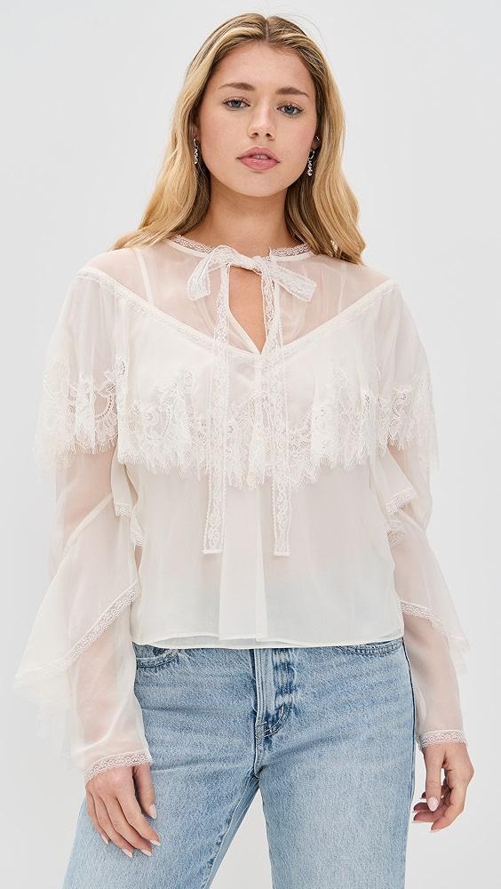 LoveShackFancy Afton Blouse | Shopbop Product Image