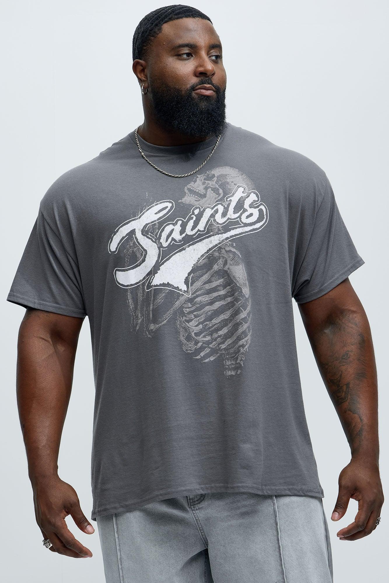 Saints Till Death Short Sleeve Tee - Charcoal Product Image