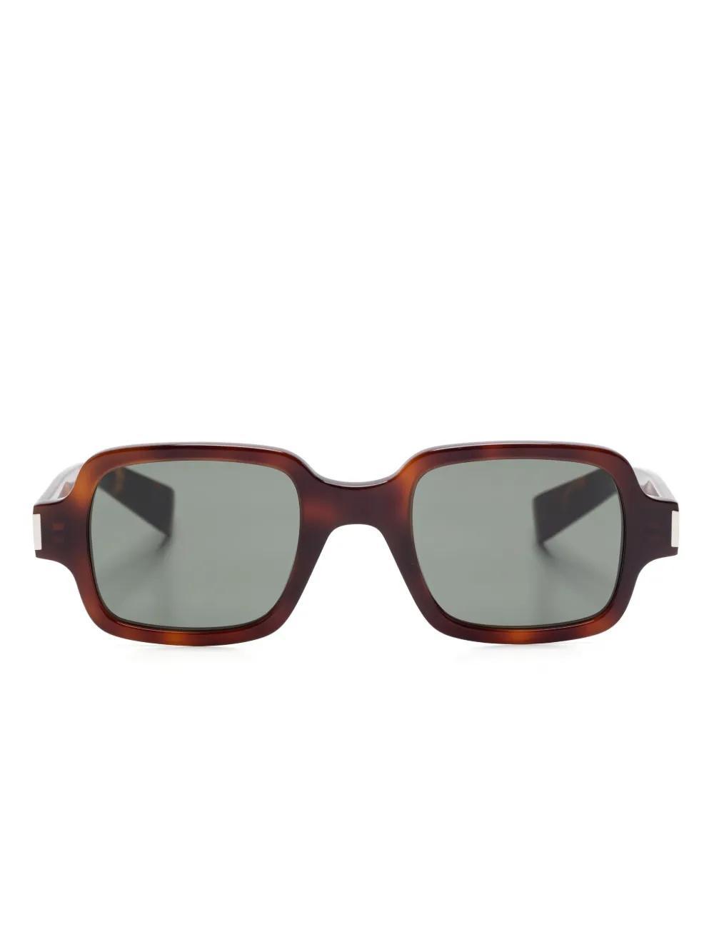 SAINT LAURENT Tortoiseshell-effect Sunglasses In Brown Product Image