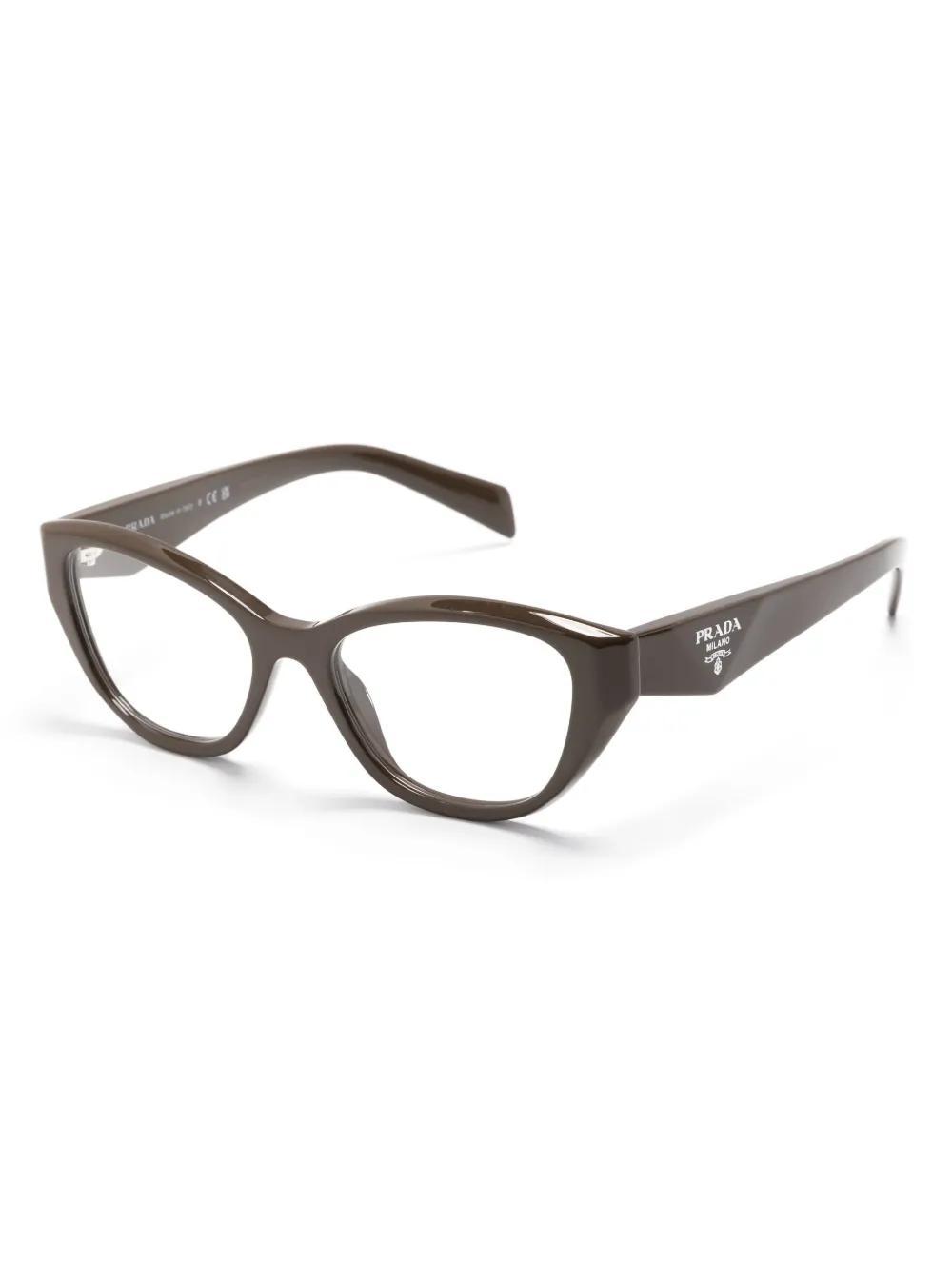 PRADA Cat-eye Frame Glasses In Brown Product Image