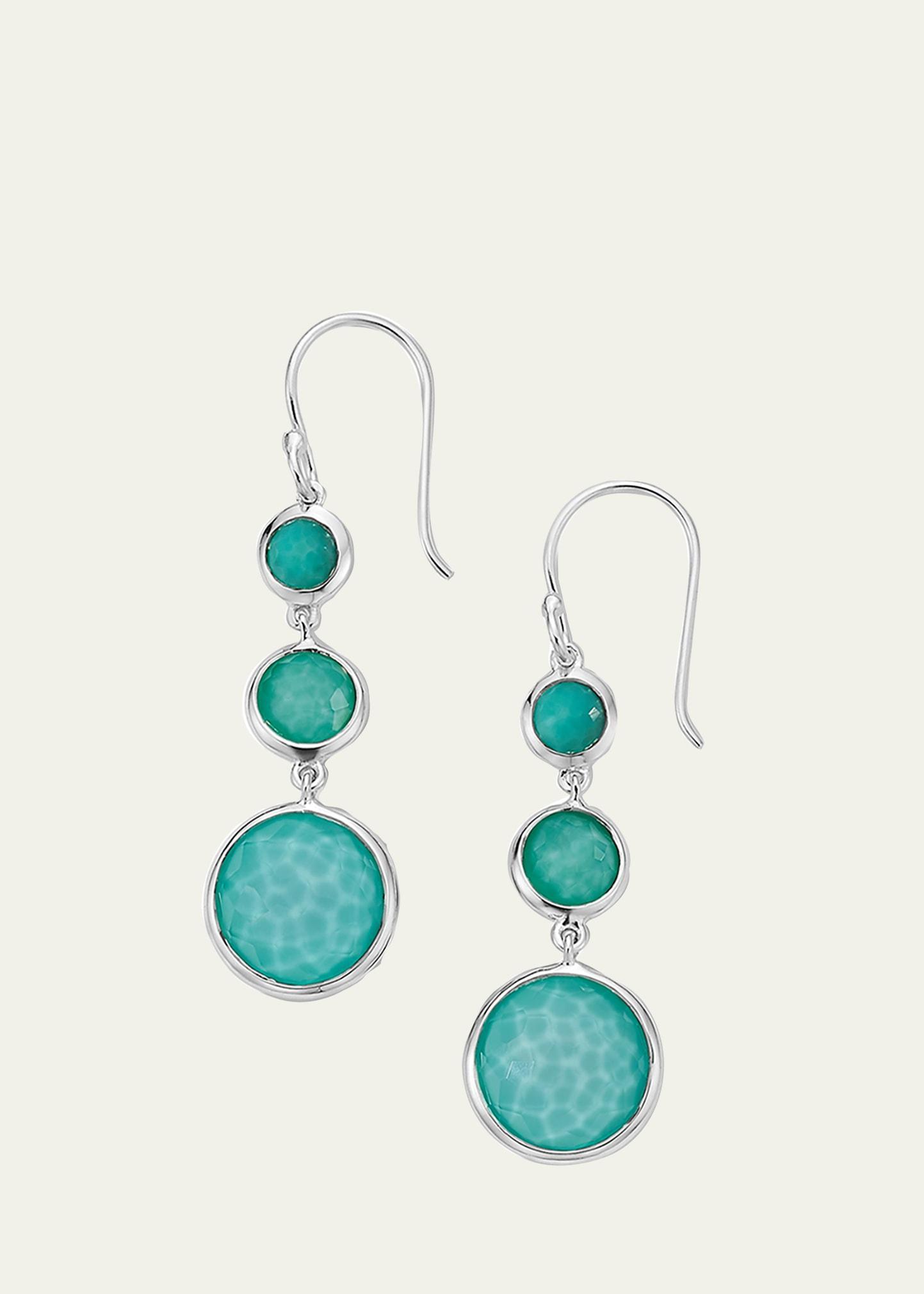 Lollitini 3-Stone Drop Earrings in Sterling Silver Product Image