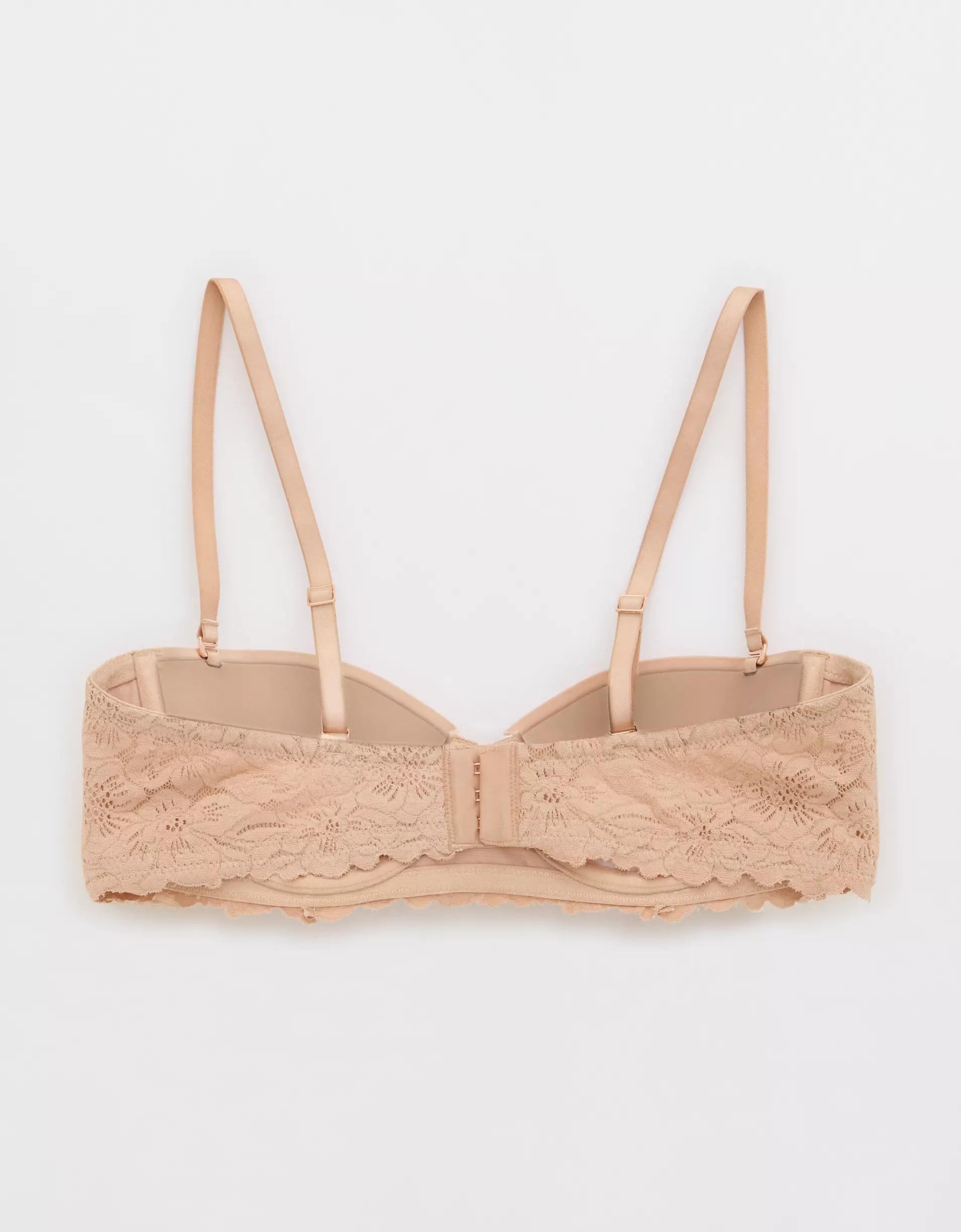 Show Off Rosey Lace Strapless Push Up Bra Product Image