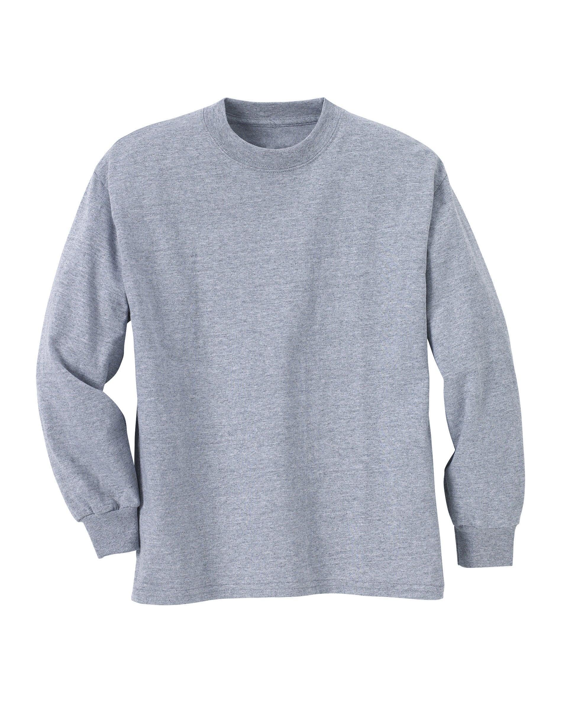 Hanes Kids' Comfort Soft 3pk Long Sleeve T-Shirt - Gray M Product Image