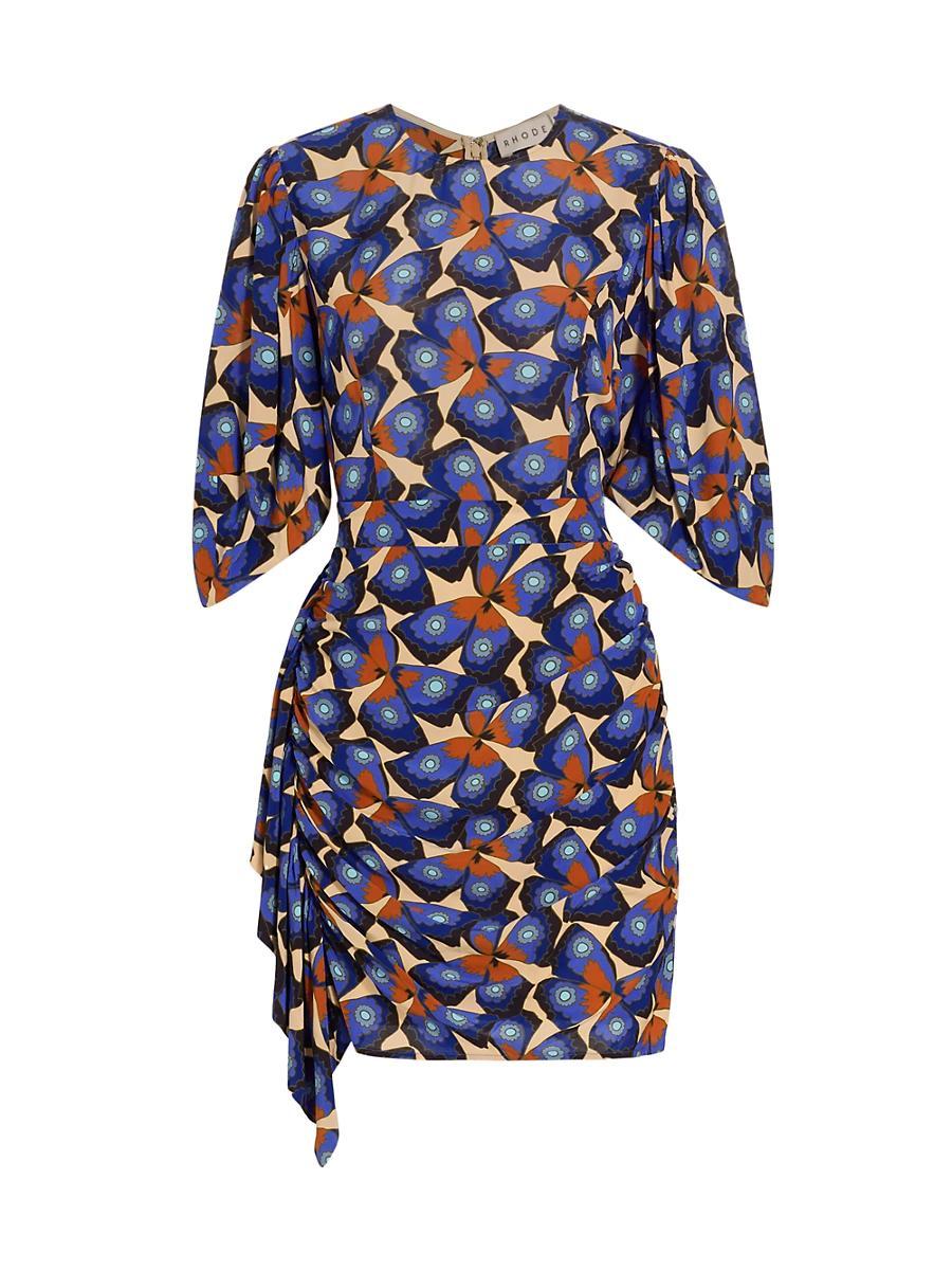 Womens Pia Butterfly-Print Fitted Minidress Product Image
