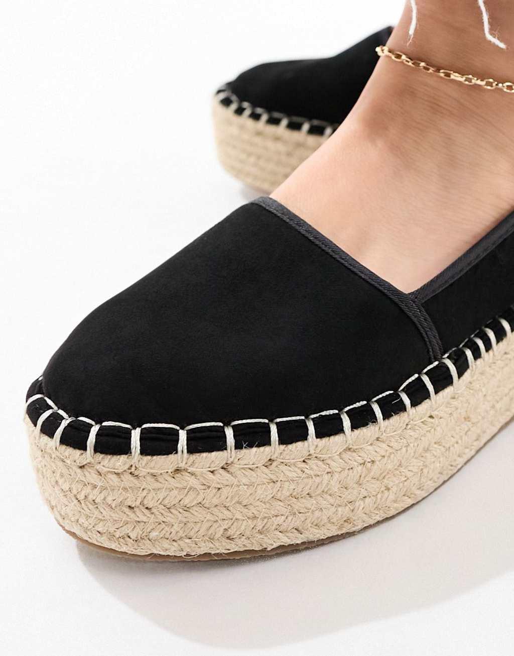 ASOS DESIGN Journal flatform espadrilles Product Image