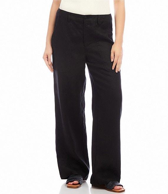 Karen Kane Linen Wide-Leg Trouser Pants Product Image