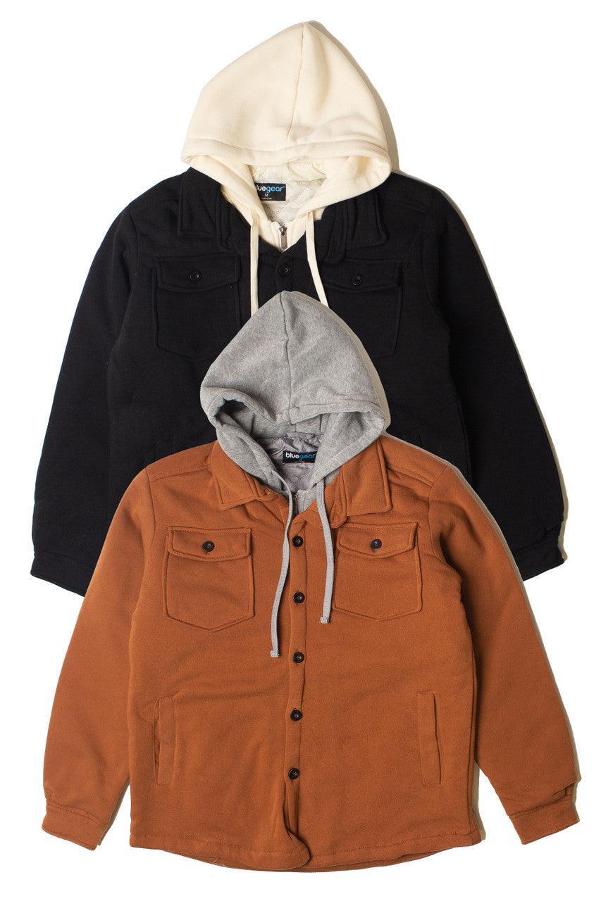 Double Layer Quilted Lining Hoodie Jacket Product Image