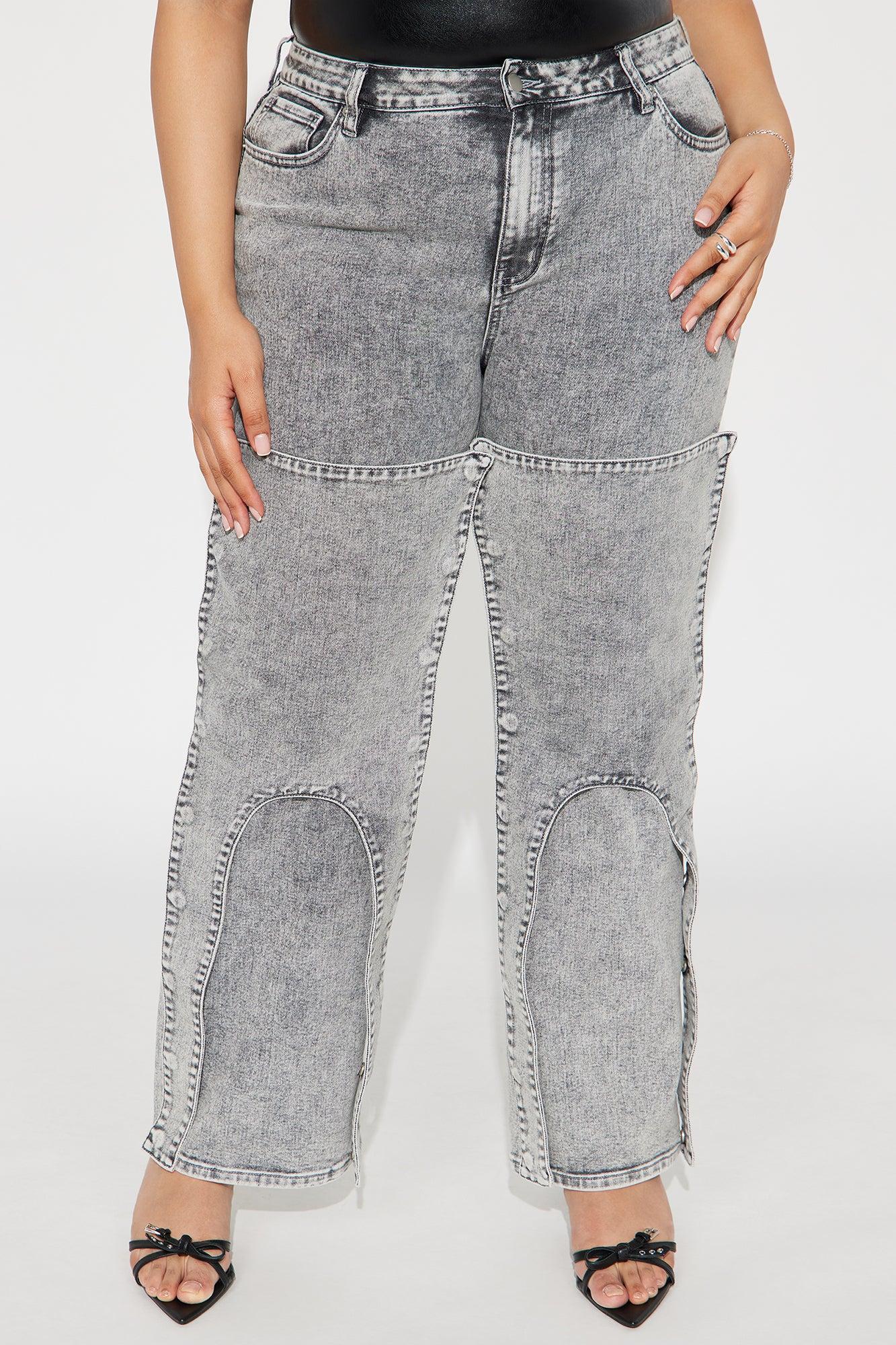 She Snapped Straight Leg Jeans - Grey Female Product Image