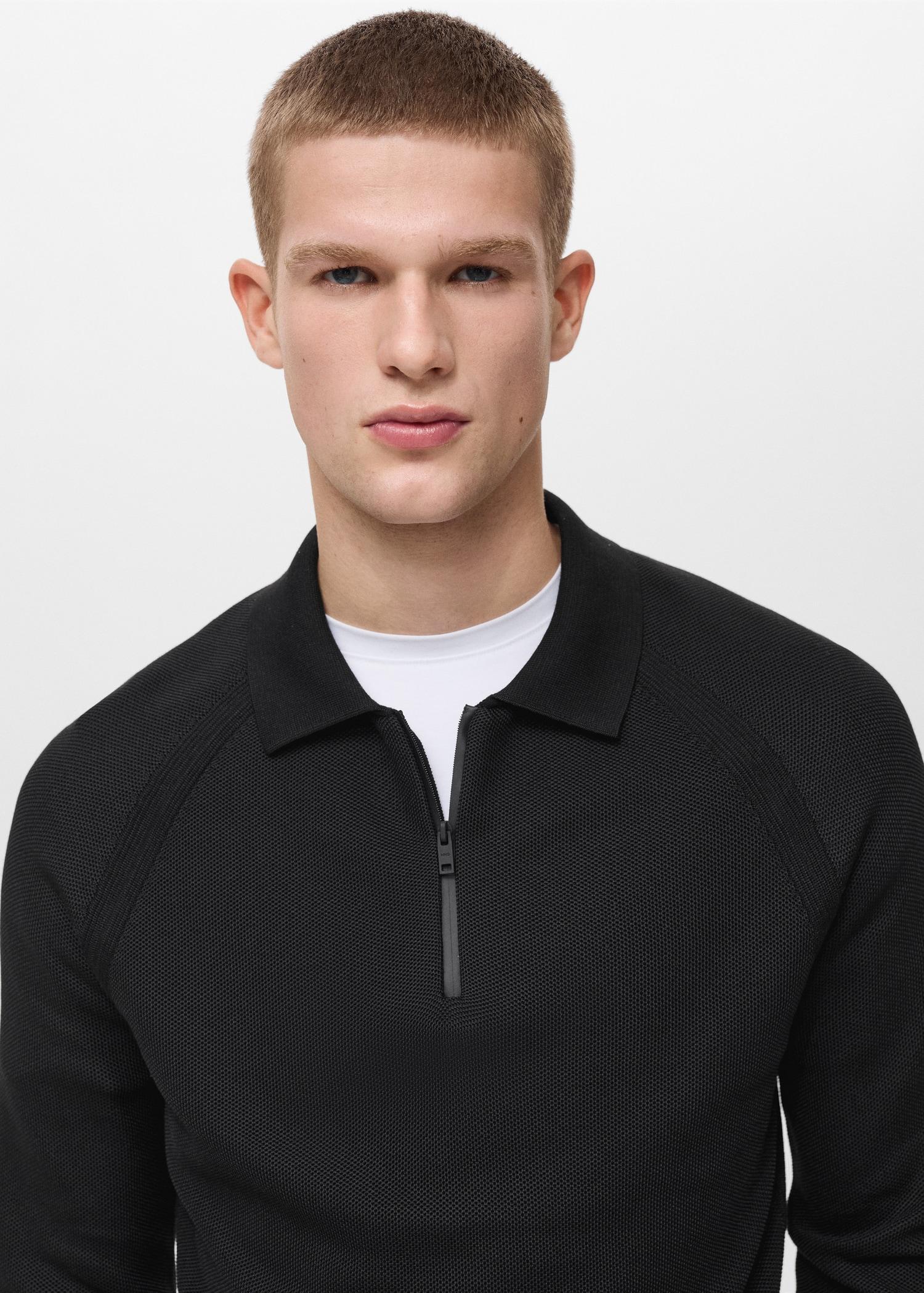 Polo shirt with COOLMAX® technology structure - Men | MANGO USA Product Image