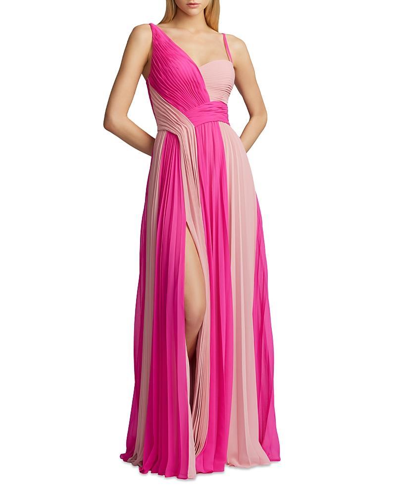 Womens Pleated Two-Toned Gown Product Image