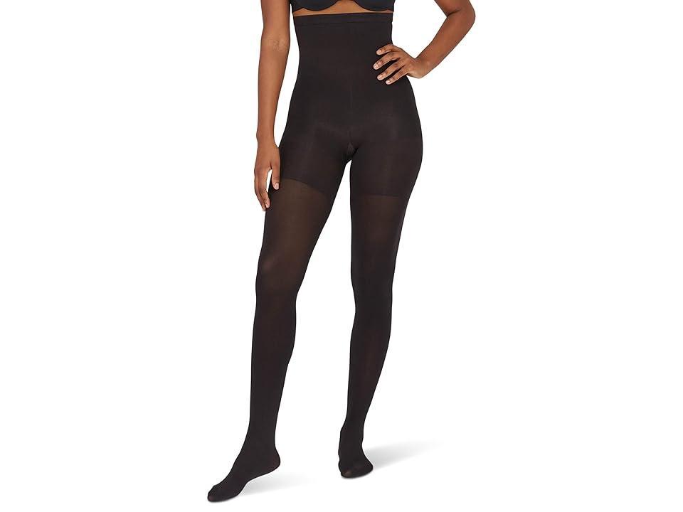 ASSETS by SPANX Women's High-Waist Shaping Tights - Black 1: Opaque Control Top Hosiery, Tummy & Thigh Slimming, Knit Fabric Product Image