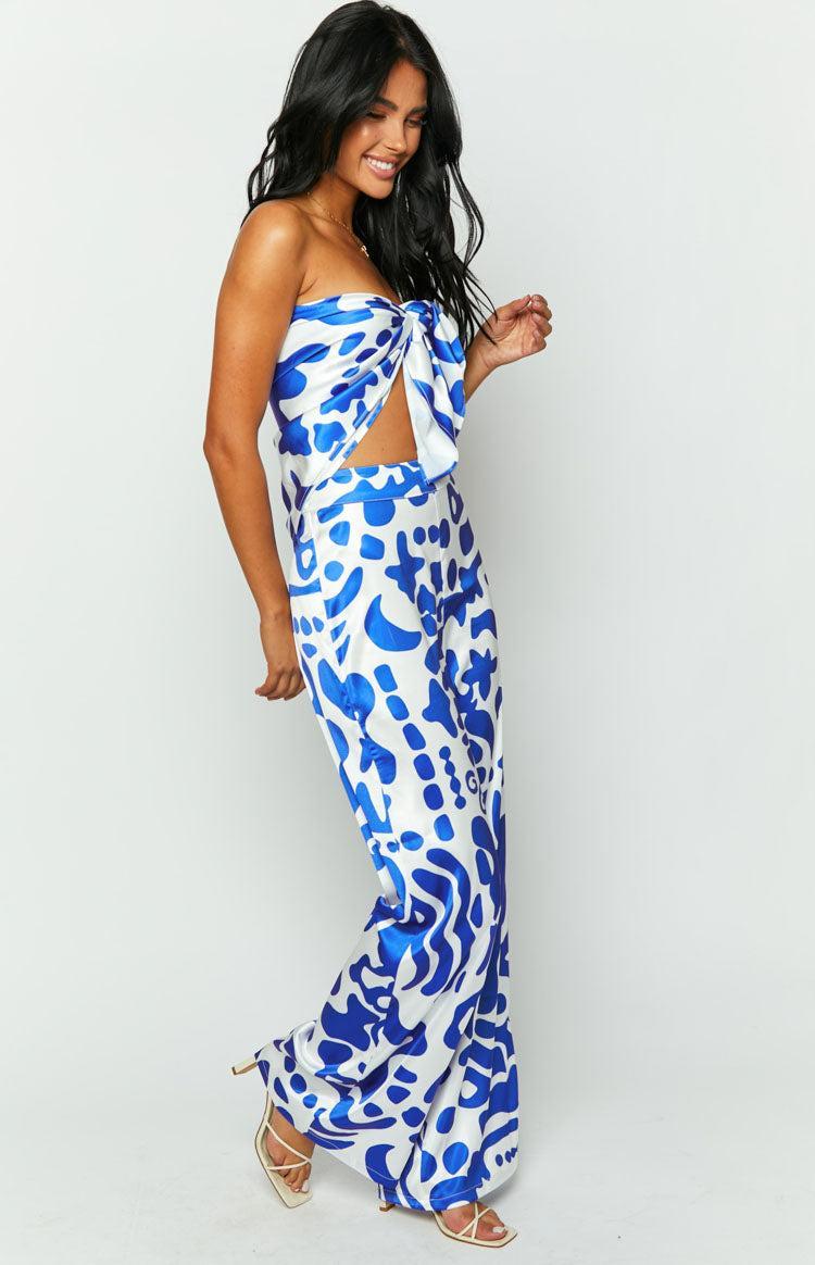 Mykonos Blue Print Pants Product Image