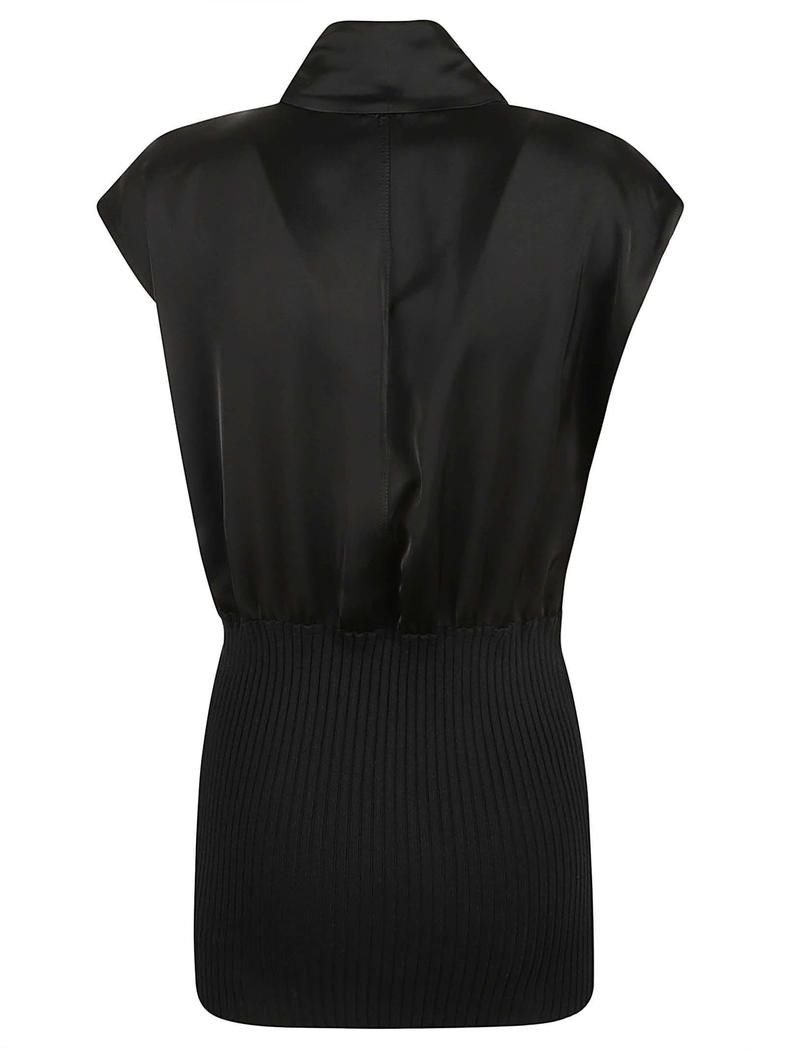 FABIANA FILIPPI Scarfed Detail Top In Black Product Image