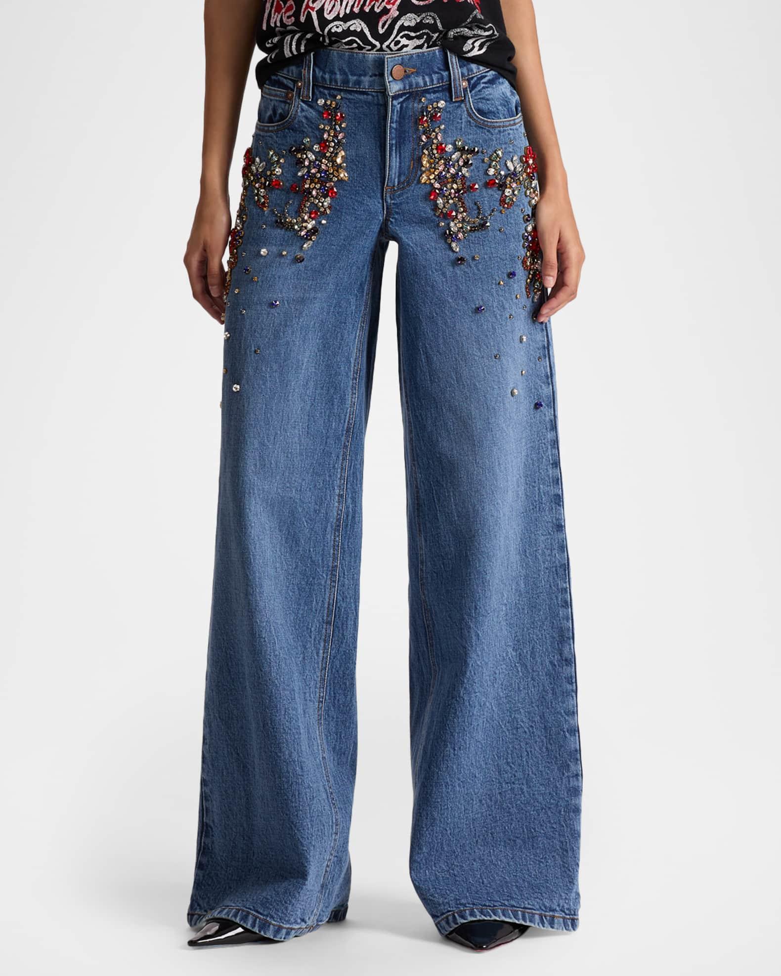 Amazing Embellished Low-Rise Baggy Jeans Product Image