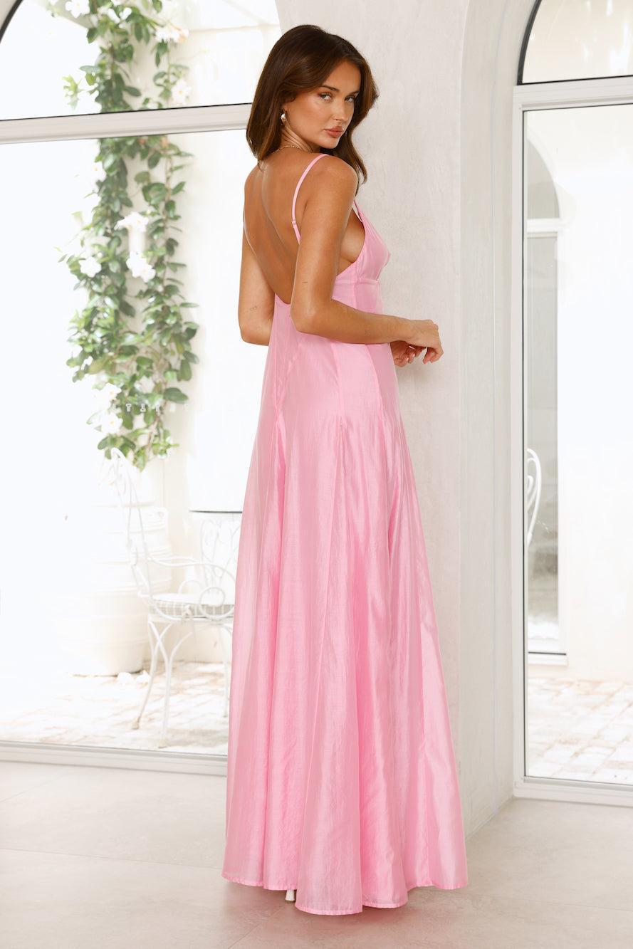 Dancing With Beauty Maxi Dress Pink Product Image