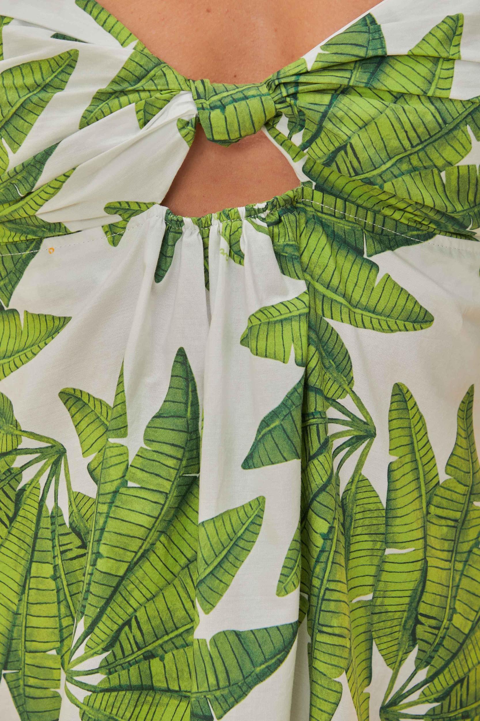 Off-White Palms Fan Mini Dress Product Image