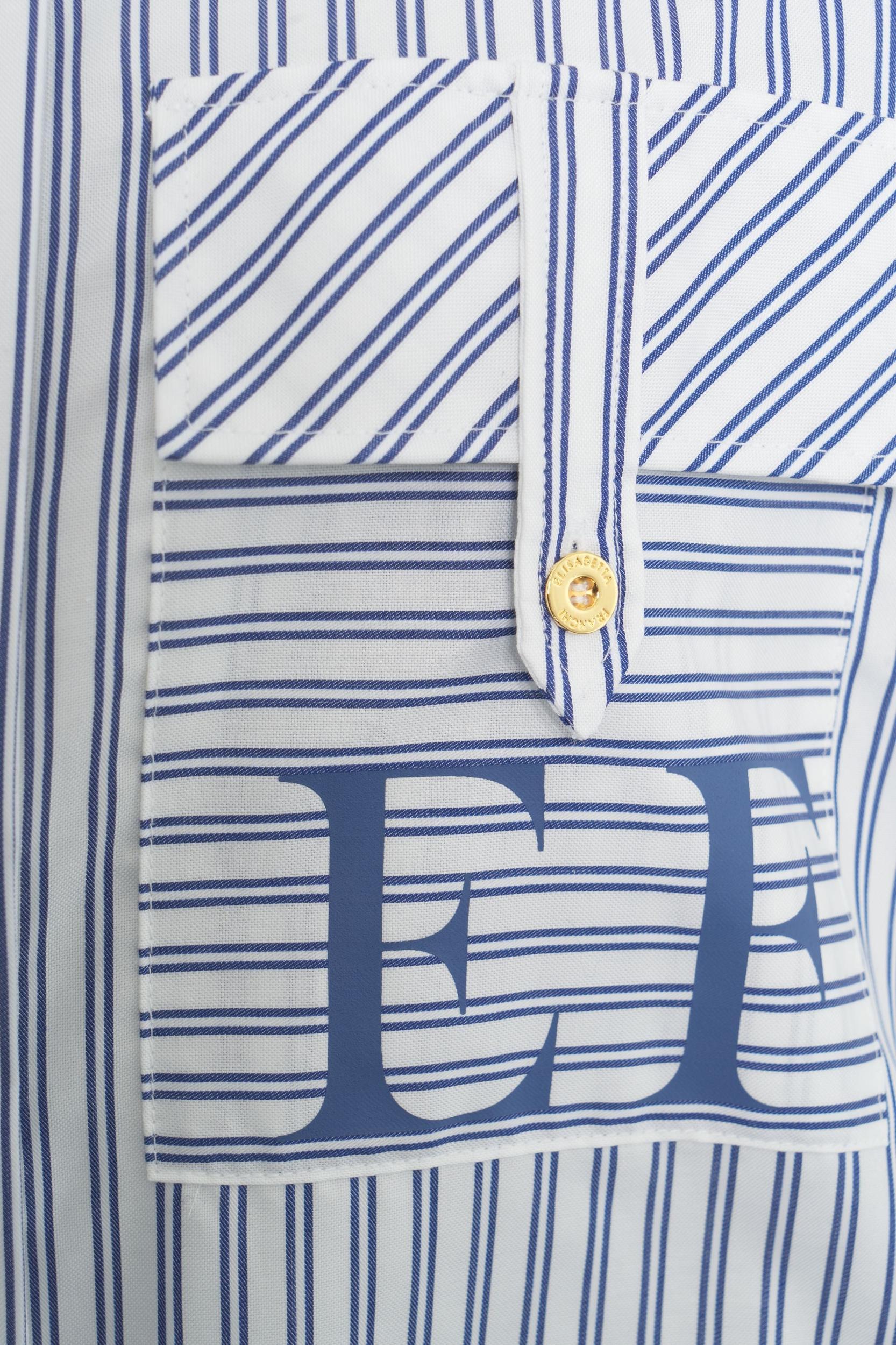Striped blouse with logo Product Image