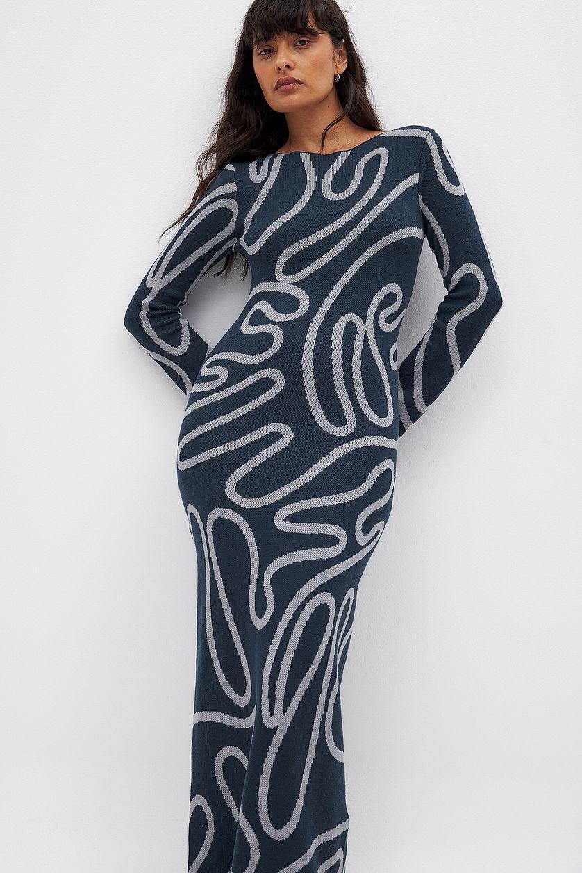 Jacquard Knitted Maxi Dress Product Image