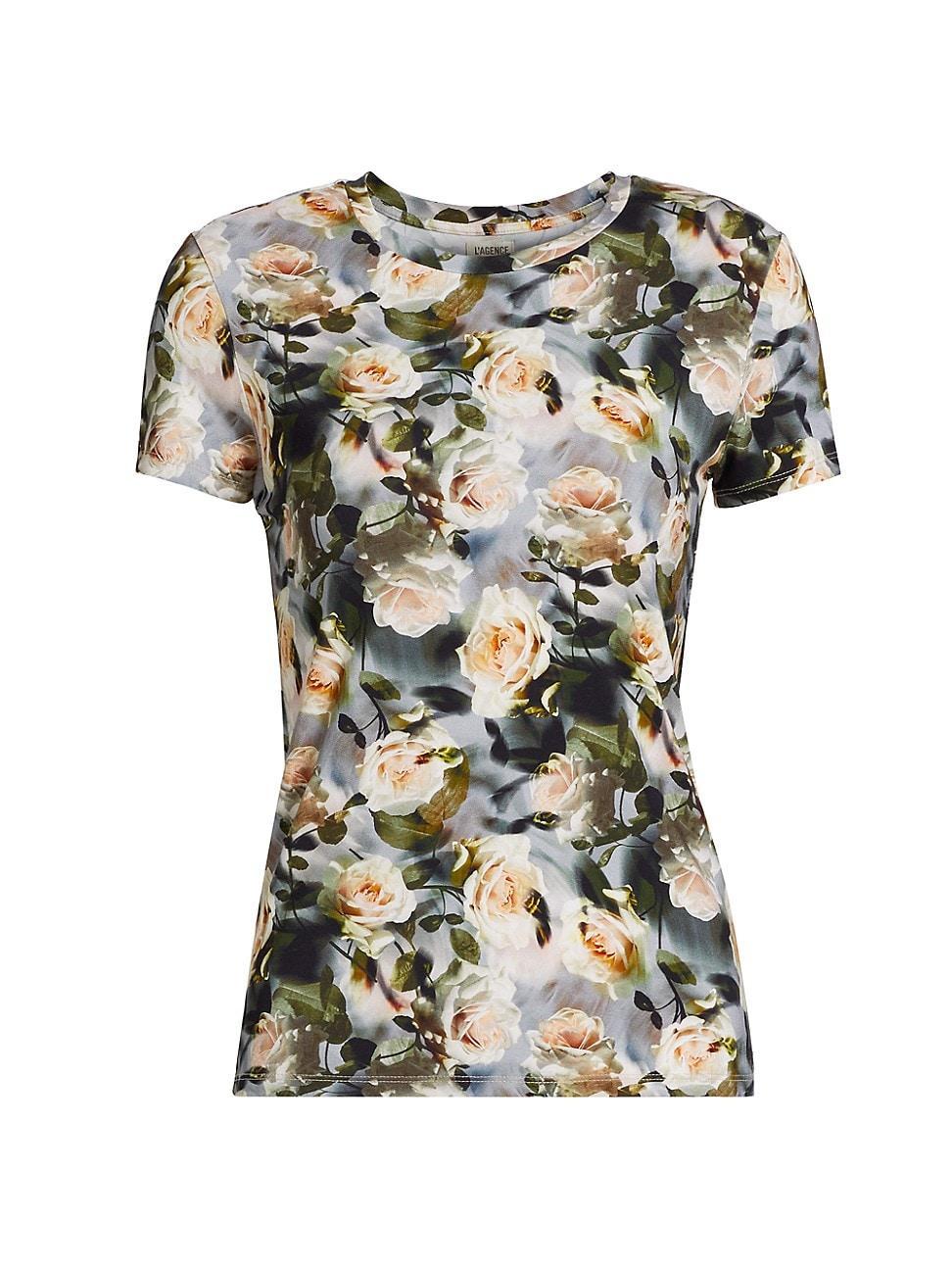 Womens Ressi Floral Crewneck T-Shirt Product Image