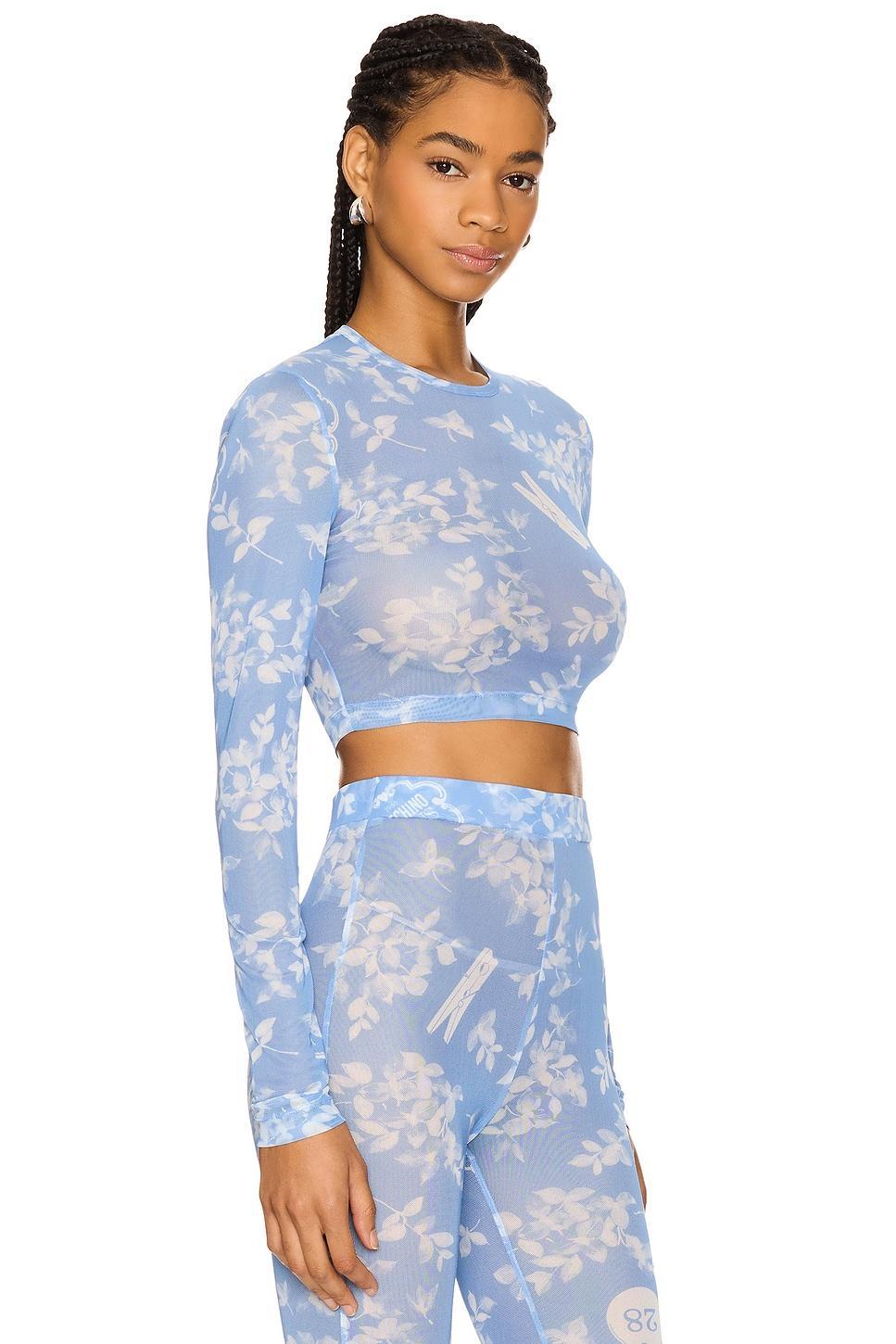 Floral Long Sleeve Top Moschino Jeans Product Image