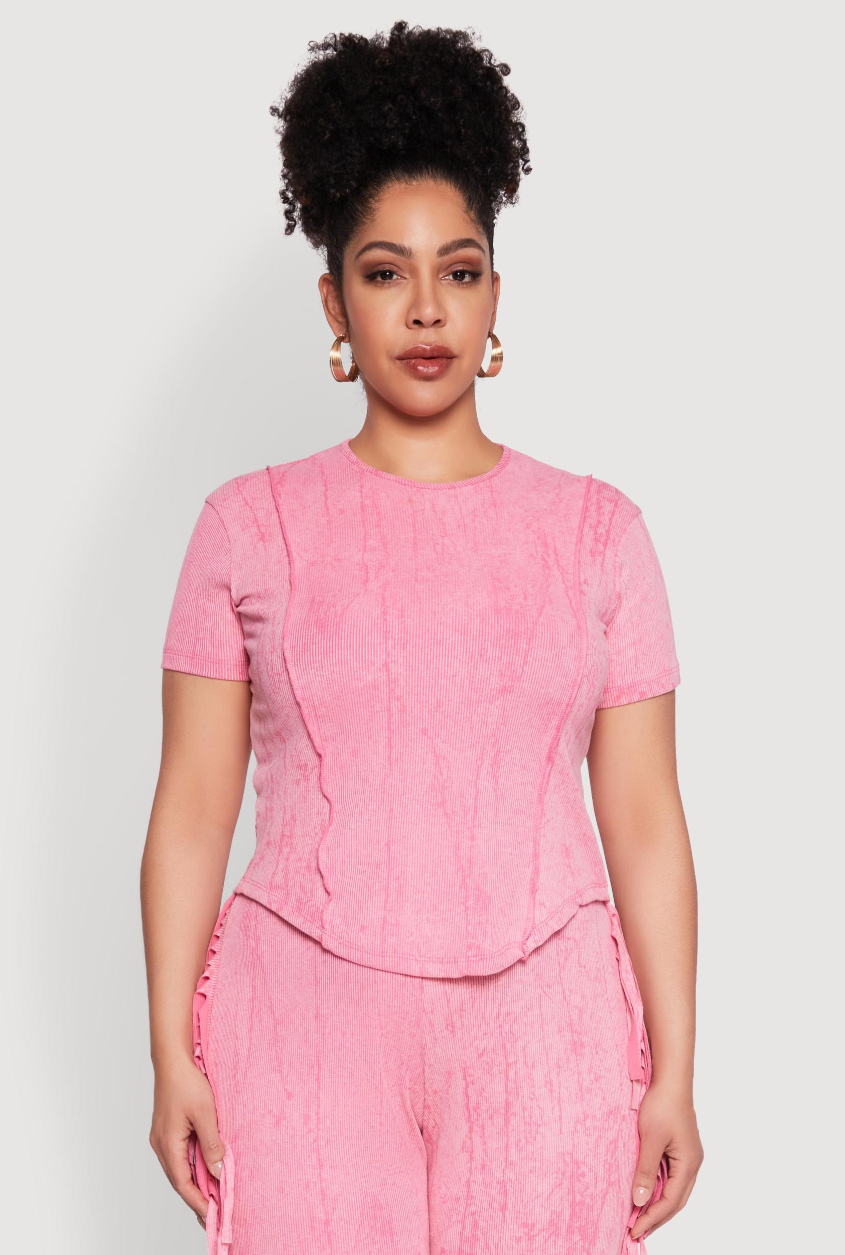 Womens Plus Size Mineral Wash Tee Product Image